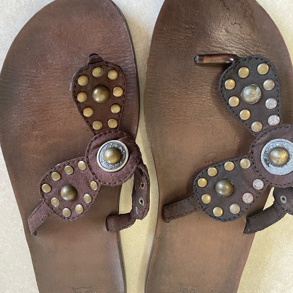 Brown with Gold sandals